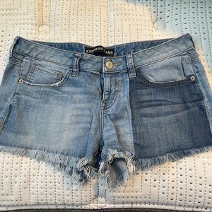 Express patchwork Jean shorts